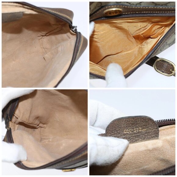 GUCCI GG Supreme Web Sherry Line Shoulder Bag PVC Beige Gold 010 378 Auth 148938 - Picture 16 of 16